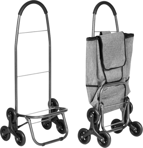 Wózek na zakupy ModernHome by Multistore potrójne koła 33 l Szary (PGJSFC022-GY) - obraz 7