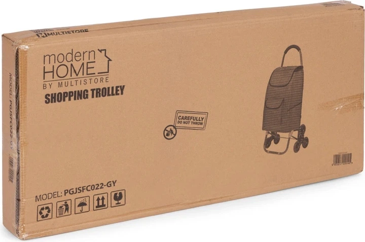 Wózek na zakupy ModernHome by Multistore potrójne koła 33 l Szary (PGJSFC022-GY) - obraz 10
