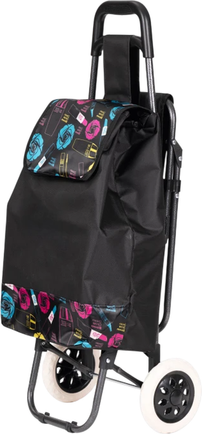 Wózek na zakupy ModernHome by Multistore ze składanym siedzeniem 30 l Czarny (PGJSFC021-BC) - obraz 3