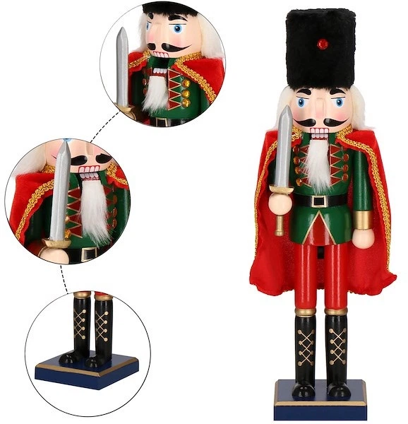 Фігурка Springos CA0911 Лускунчик з плащем 38 см (5907719427782) - зображення 2