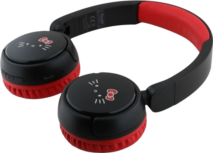 Навушники Hello Kitty Face Logo Black-Red (HKOBHV6ROKFR) - зображення 4