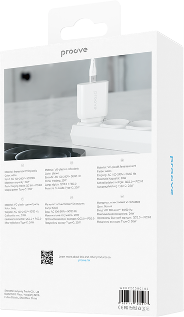 Мережевий зарядний пристрій Proove Rapid 20W Type-C (RAPID 20W USB-C) - зображення 3