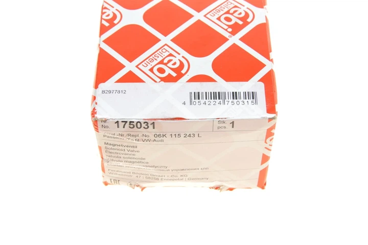 Електромагнітний клапан FEBI 175031 Audi A3, TT, A6, A7, A4, Q5, A5, A1; Skoda Superb, Octavia; Volkswagen Polo, Passat, Jetta, Golf; Seat Leon 6K115243L, 6K115243Q, 6K115243A - изображение 8