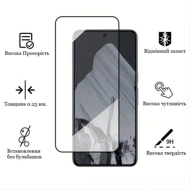 Загартоване захисне скло AeronGlass 9H для Google Pixel 7 — Full Screen - Фото 2 Загартоване захисне скло AeronGlass 9H для Google Pixel 7 — Full Screen - изображение 2