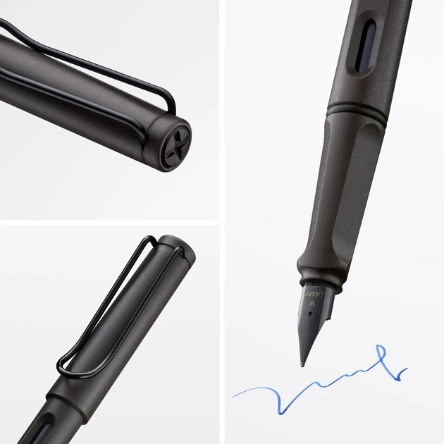 Ручка чорнильна LAMY Safari матова чорна LH T10 сині чорнила (4000208) - зображення 4