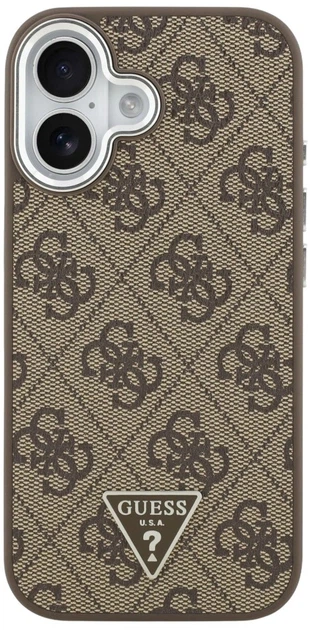 Панель Guess 4G Triangle Logo MagSafe для Apple iPhone 17 Brown (3666339517595) - зображення 3