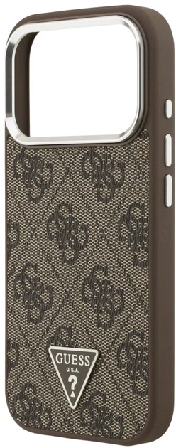 Панель Guess 4G Triangle Logo MagSafe для Apple iPhone 17 Pro Brown (3666339517618) - зображення 5