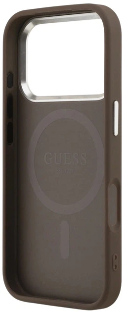 Панель Guess 4G Triangle Logo MagSafe для Apple iPhone 17 Pro Brown (3666339517618) - зображення 6