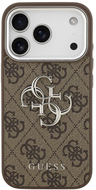 Etui plecki Guess Big 4G Classic Logo do Apple iPhone 17 Pro Max Brown (3666339517946) - obraz 3