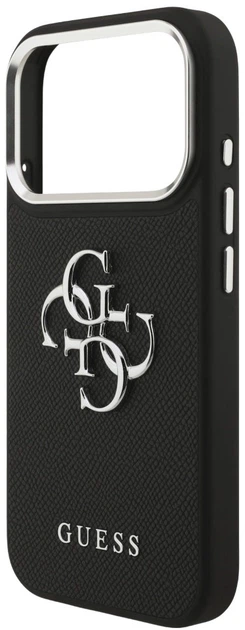 Панель Guess Grained Big 4G Classic Logo для Apple iPhone 17 Pro Black (3666339518097) - зображення 5