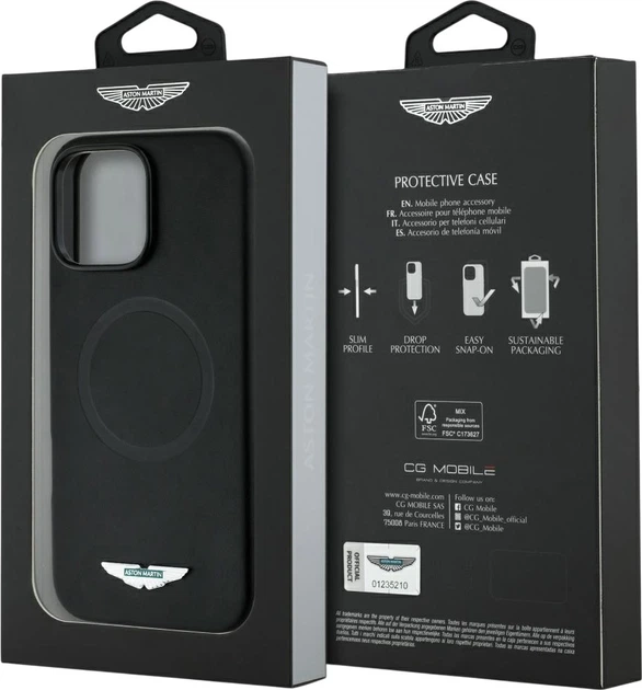Панель Aston Martin HC FW Logo MagSafe для Apple iPhone 16 Pro Black (3666339383329) - зображення 8