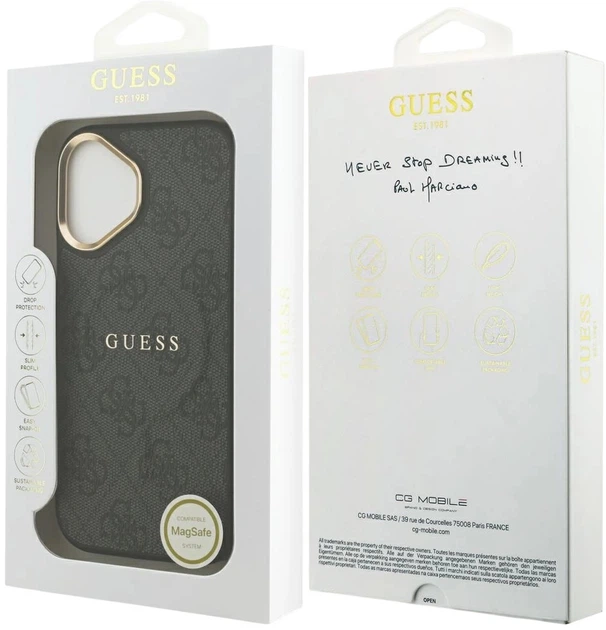 Панель Guess 4G PU Classic Logo MagSafe для Apple iPhone 17 Black (3666339519032) - зображення 8