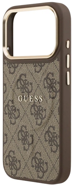 Панель Guess 4G PU Classic Logo MagSafe для Apple iPhone 17 Pro Brown (3666339519216) - зображення 5