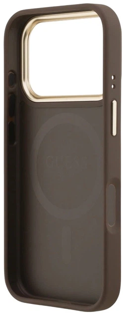 Панель Guess 4G PU Classic Logo MagSafe для Apple iPhone 17 Pro Brown (3666339519216) - зображення 6