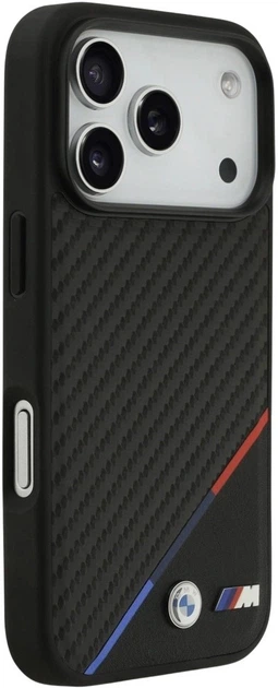 Чохол BMW M Carbon Tricolor Line MagSafe для Apple iPhone 17 Pro Black (3666339558932) - зображення 4