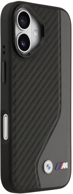 Чохол BMW M Carbon Logo MagSafe для Apple iPhone 17 Grey (3666339482442) - зображення 4