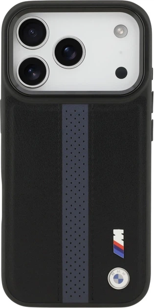 Etui plecki BMW M Perforated Stripe Logo MagSafe do Apple iPhone 17 Pro Blue (3666339481506) - obraz 3