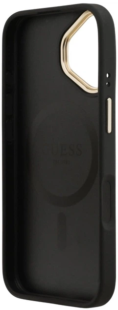 Панель Guess Peony Hot Stamp MagSafe для Apple iPhone 17 Black (3666339519674) - зображення 6