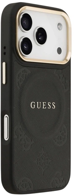 Панель Guess Peony Hot Stamp MagSafe для Apple iPhone 17 Pro Max Black (3666339519704) - зображення 4