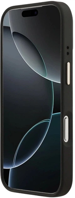 Панель Guess Peony Hot Stamp MagSafe для Apple iPhone 17 Pro Max Black (3666339519704) - зображення 6