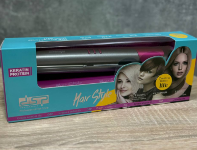Выпрямитель DSP Hair Style с кератиновым покрытием для волос цифровая регулировка 5 режимов Серебристый - Фото 6 Выпрямитель DSP Hair Style с кератиновым покрытием для волос цифровая регулировка 5 режимов Серебристый - изображение 6