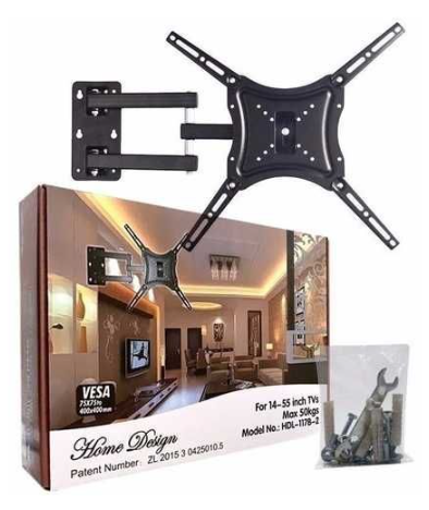 Настенный кронштейн для телевизора Home Design HDL-117B-2 Настенный креплений для ТВ Черный - изображение 6