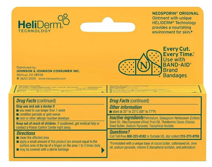 Антибіотична мазь Neosporin Original Triple Antibiotic Ointment 14.2 г - зображення 3