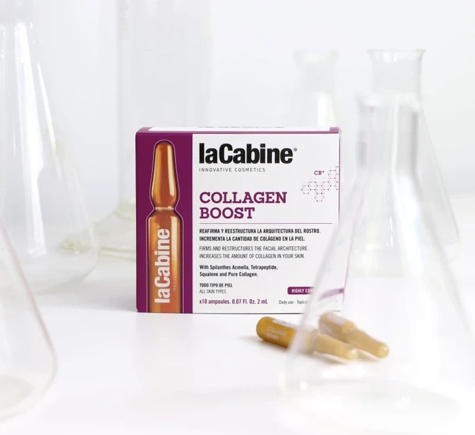 Высококонцентрированные ампулы с коллагеном для упругости кожи лица COLLAGEN BOOST LaCabine 10х2 мл - Фото 2 Высококонцентрированные ампулы с коллагеном для упругости кожи лица COLLAGEN BOOST LaCabine 10х2 мл - изображение 2