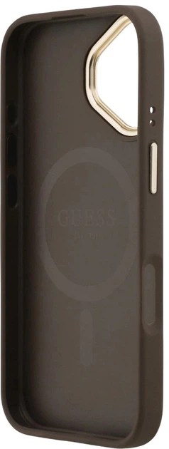 Панель Guess Peony Hot Stamp MagSafe для Apple iPhone 17 Brown (3666339519995) - зображення 6