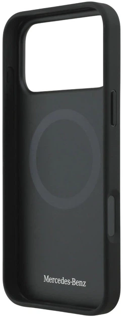 Etui plecki Mercedes Leather Star Pattern Stripes MagSafe do Apple iPhone 17 Pro Max Black (3666339508340) - obraz 6