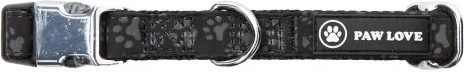 Obroża dla psów Paw Love regulowana L Czarna (5714156139341) - obraz 2
