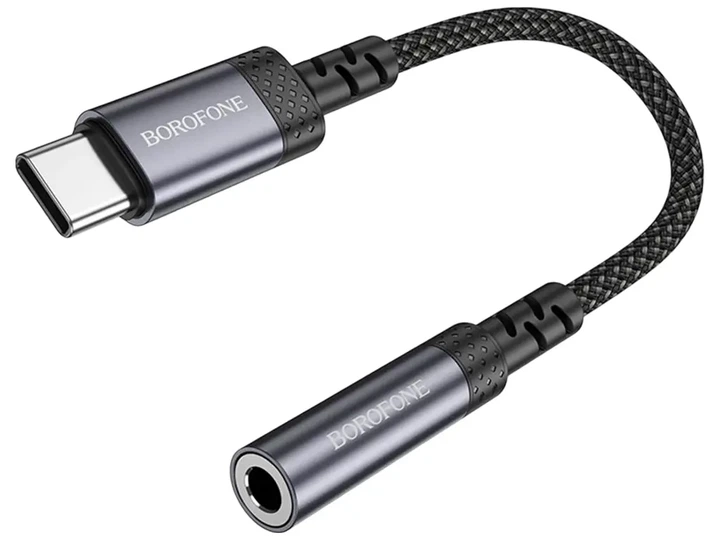 Кабель Перехідник BOROFONE BV24 Type-C to AUX 3.5 - изображение 3