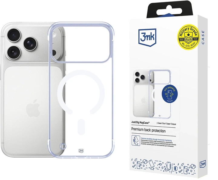 Панель 3MK Just20g MagCase для Apple iPhone 17 Pro Clear (5903108664899) - зображення 7
