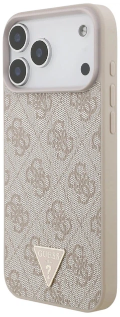 Панель Guess 4G Strap Triangle Logo MagSafe для Apple iPhone 17 Pro Max Pink (3666339526573) - зображення 2