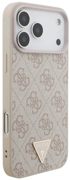 Панель Guess 4G Strap Triangle Logo MagSafe для Apple iPhone 17 Pro Max Pink (3666339526573) - зображення 3