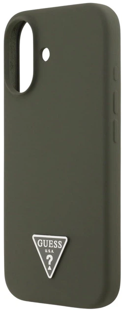 Панель Guess Silicone Triangle Logo MagSafe для Apple iPhone 17 Green (3666339517274) - зображення 5