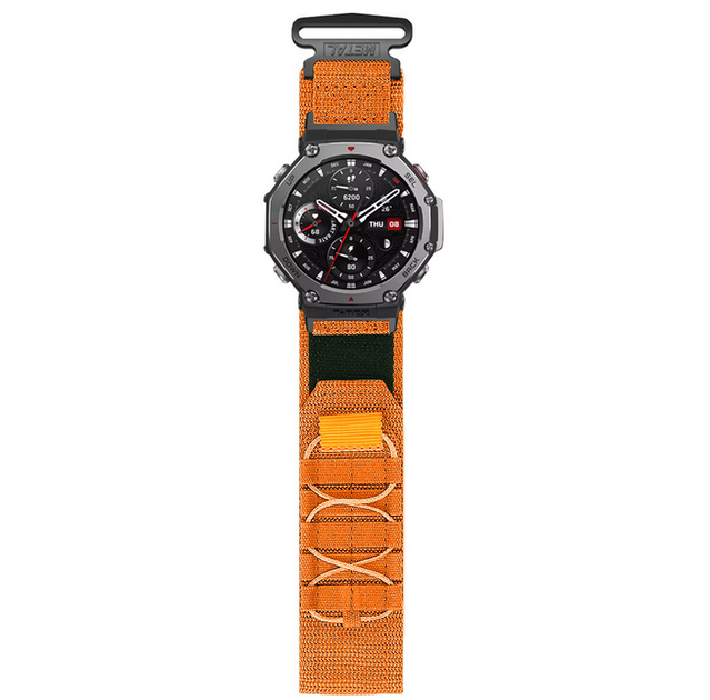 Тактичний нейлоновий ремінець для Amazfit T-Rex 3 (22 мм) з липучкою MOLLE, Помаранчевий - зображення 2