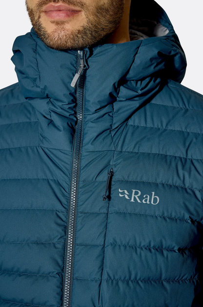 Куртка чоловіча пухова Rab Microlight Windstopper Hoody, Tempest Blue, L (RB QDB-73-TMB-LRG) - зображення 9
