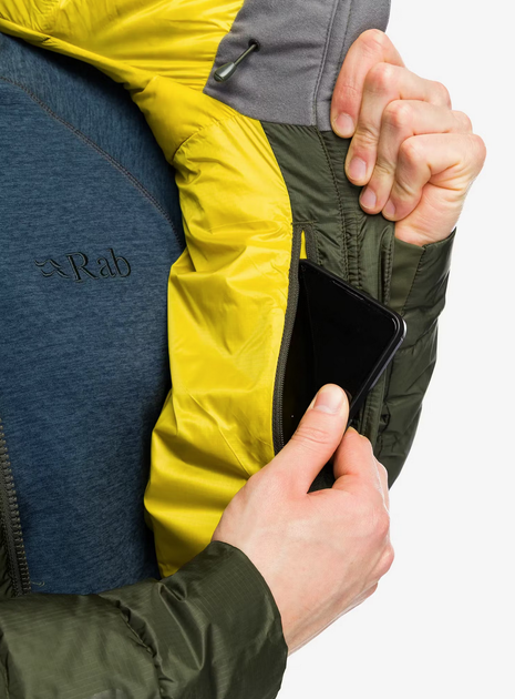 Куртка чоловіча зимова Rab Electron Pro Hoody, Army, M (RB QDB-81-ARM-MED) - Фото 5 Куртка чоловіча зимова Rab Electron Pro Hoody, Army, M (RB QDB-81-ARM-MED) - зображення 5