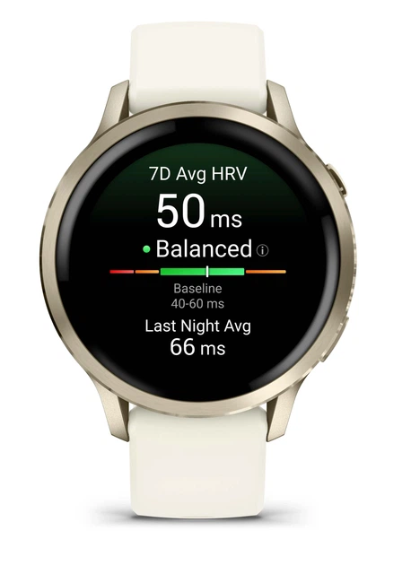 Смарт-годинник Garmin Venu 4 41 mm Lunar Gold with Bone Silicone Band (010-03013-00/40) - изображение 2