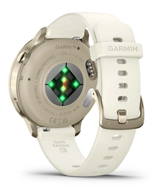 Смарт-годинник Garmin Venu 4 41 mm Lunar Gold with Bone Silicone Band (010-03013-00/40) - изображение 5