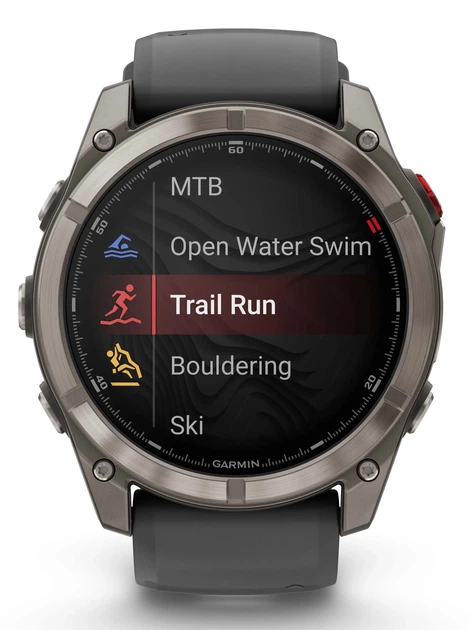Смарт-годинник Garmin Fenix 8 Pro 51 mm AMOLED Carbon Gray DLC Titanium with Black/Pebble Gray (010-03199-00/01) - Фото 3 Смарт-годинник Garmin Fenix 8 Pro 51 mm AMOLED Carbon Gray DLC Titanium with Black/Pebble Gray (010-03199-00/01) - изображение 3