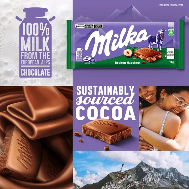 Шоколад Milka Hazelnut Milk Chocolate Bar 90г - зображення 6