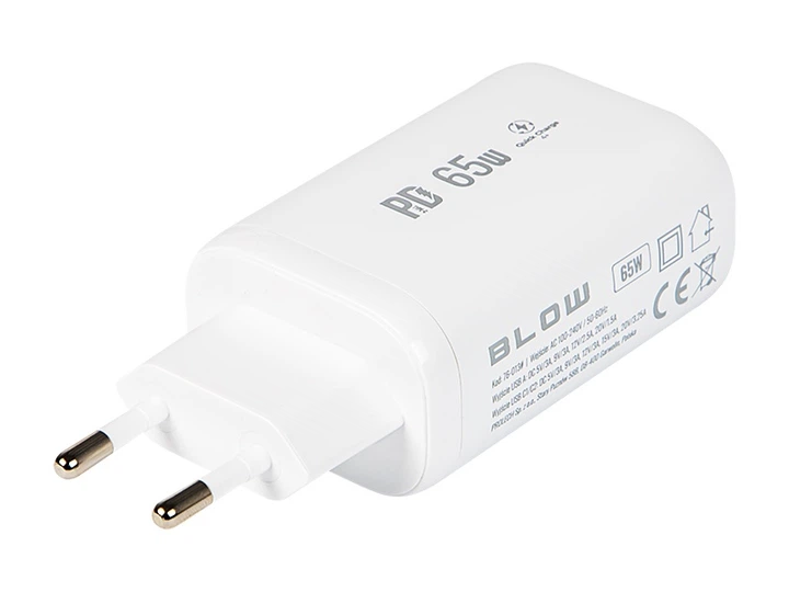 Ładowarka sieciowa Blow 76-013 gniazdo USB + USB - Cx2 65W (5900804126867) - obraz 2