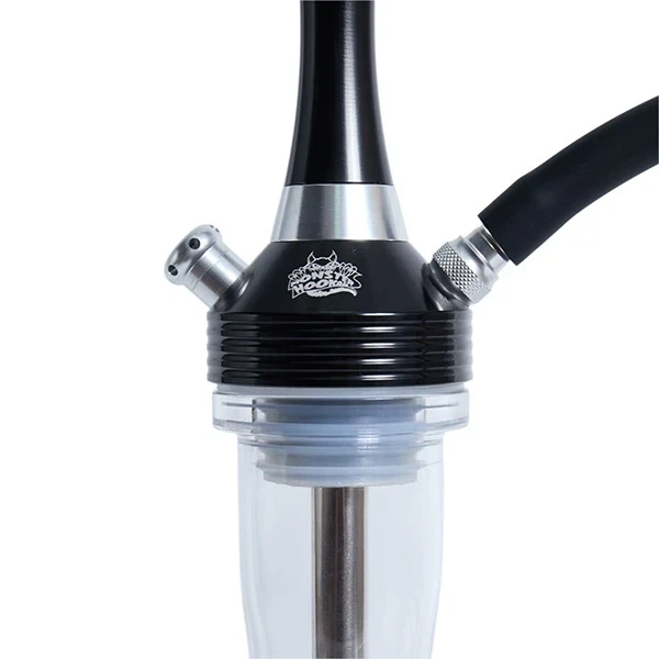 Кальян Monster Hookah MN 04-BK Black Style – алюмінієвий кальян з прозорою скляною колбою та дифузором, висота 60 см. - зображення 3