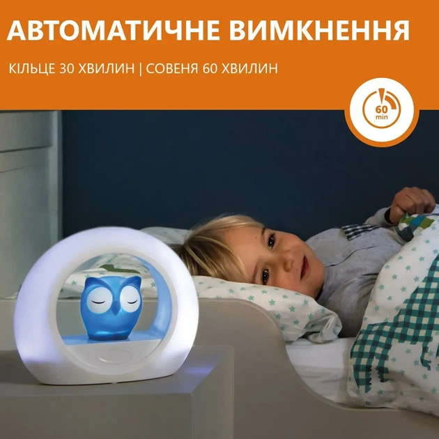 Ночник со звуковой активацией Zazu Lou Совенок Синий (ZA-LOU-02) - изображение 4
