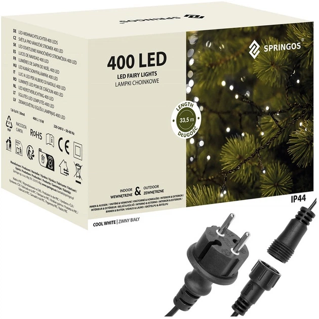 Lampki choinkowe Springos 400 LED 32 m (5907719421995) - obraz 2