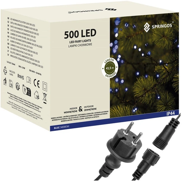 Lampki choinkowe Springos 500 LED 40 m (5907719422039) - obraz 2