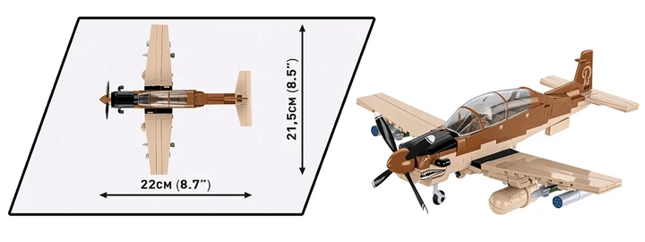 Klocki konstrukcyjne Cobi Armed Forces samolot szkoleniowy nowej generacji AT-6 Wolverine 263 elementy (5902251059057) - obraz 4