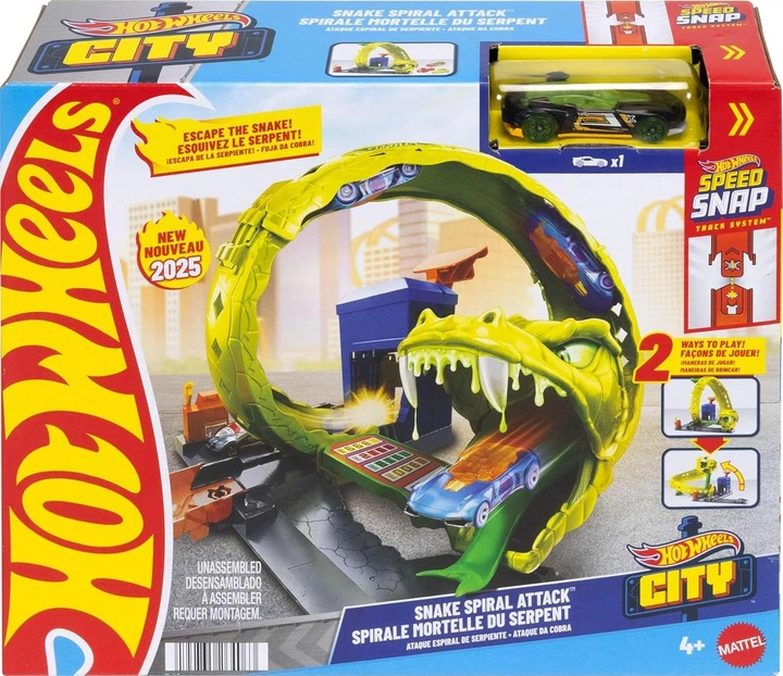 Игровой набор Хот Вилс Hot Wheels City Спиральная атака Змеи (JBM63) - изображение 2
